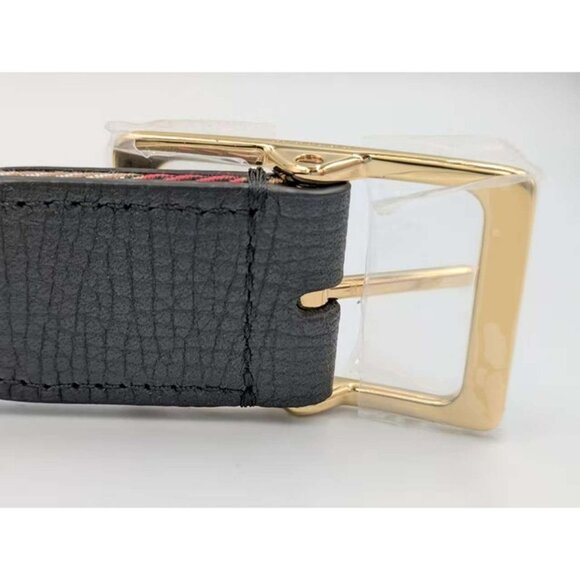 Burberry Reversible30 House Check Canvas Leather Belt Black 80cm 8114974 - Picture 6 of 9